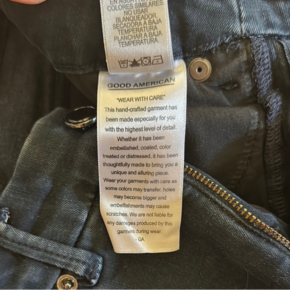 Good American Blue Straight Leg Jeans - Picture 4 of 5